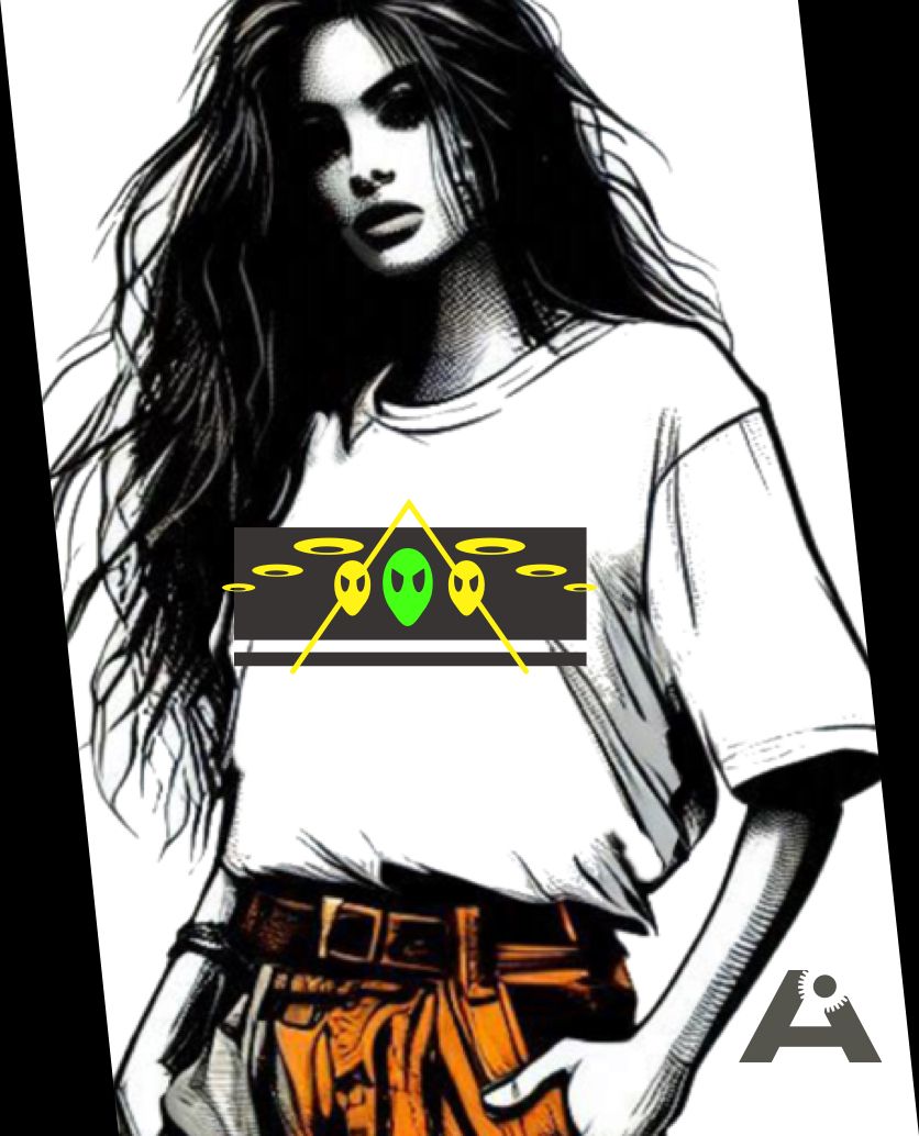 Its aliens on the pyramid stage, even aliens like to party. This alien flag is what you need to stand out from the crowd  great for a Glastonbury festival t-shirt